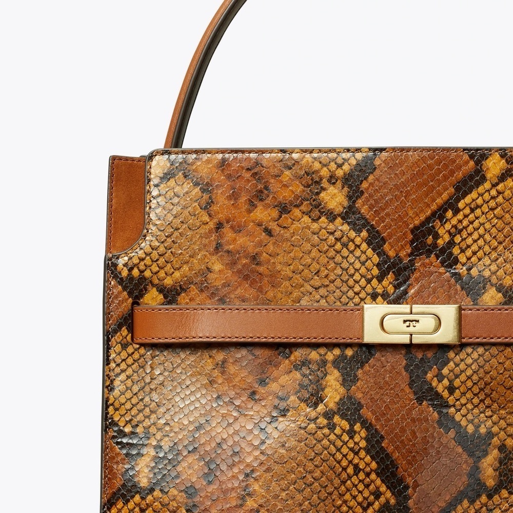 TORY BURCH• Lee Radziwill Double Exotic Bag - Picture 3 of 13